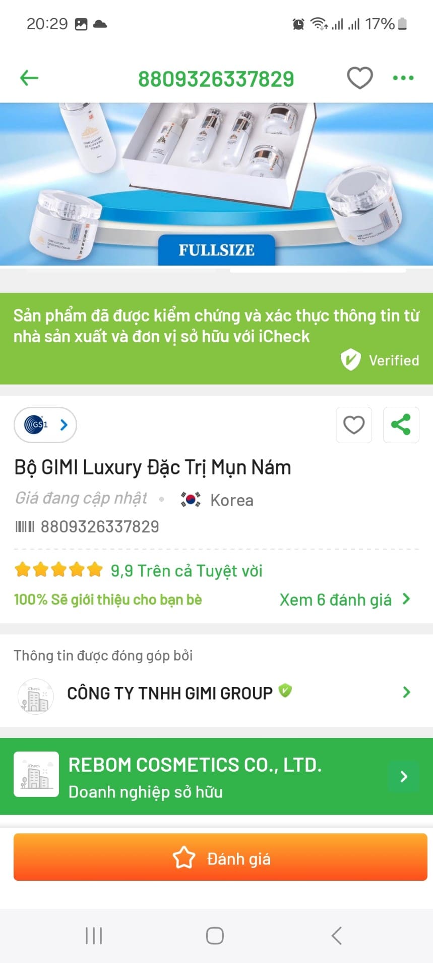 Kem trị nám Gimi Luxury Hàn Quốc Chính Hãng 2024 12 icheck sản phẩm gimi luxury